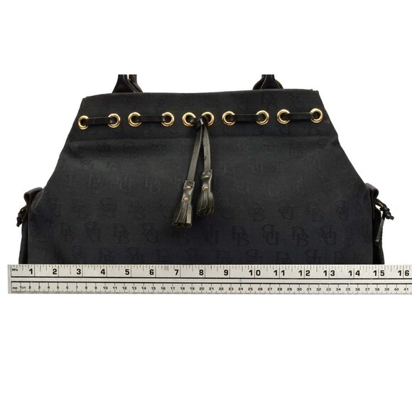 Dooney & Bourke Large Classic Signature Canvas Shoulder Bag - Picture 8 of 12